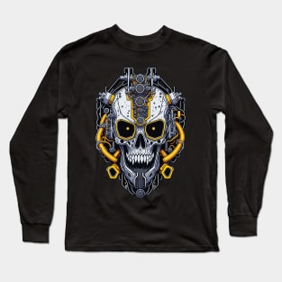 Mecha Skull S01 D13 Long Sleeve T-Shirt